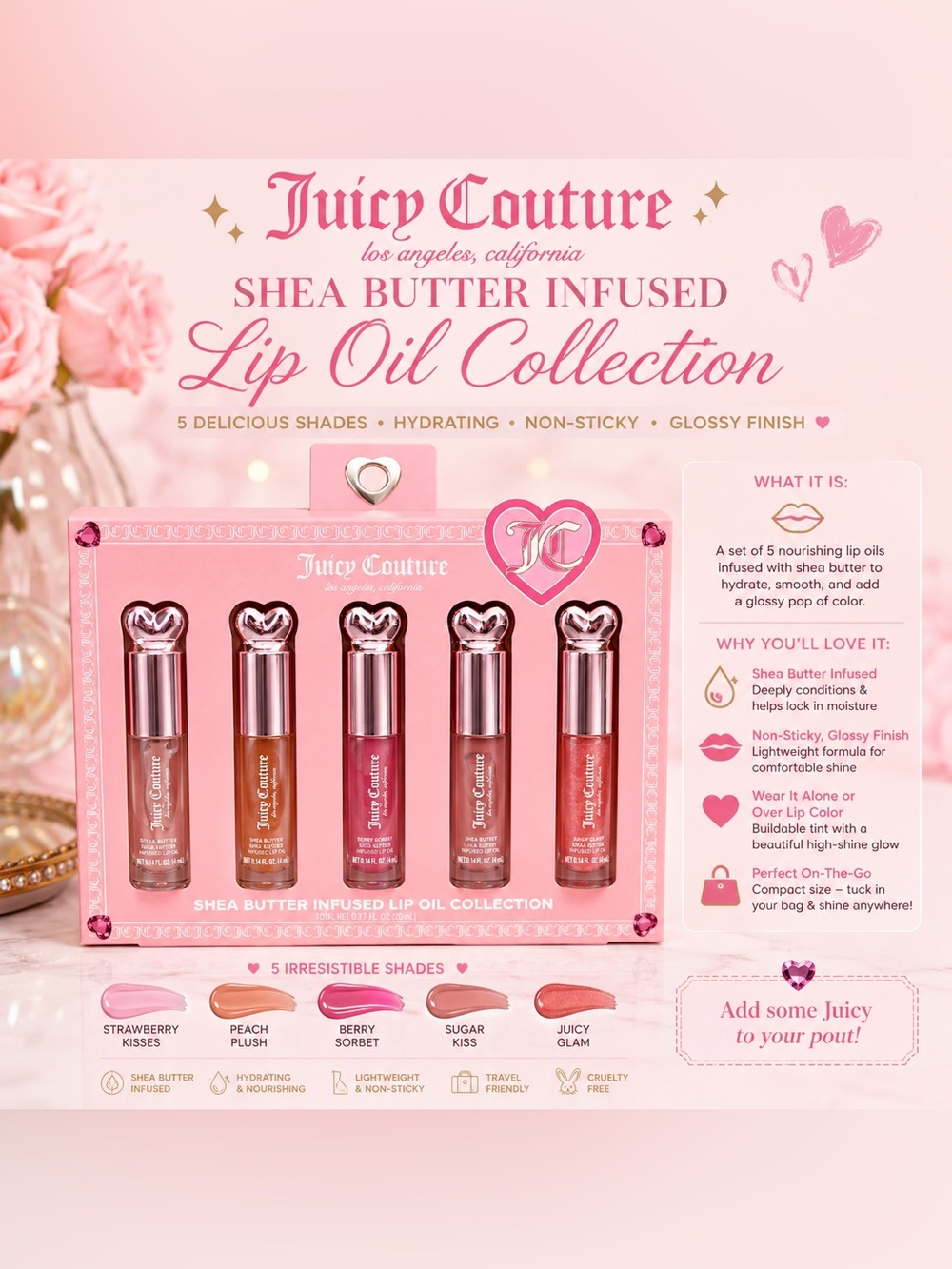 Juicy Couture Shea Butter Infused Lip Oil Collection